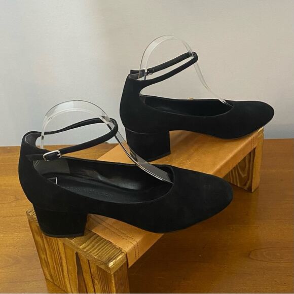 Sigerson Morrison Kairos Black Suede Round Toe Pumps Heels Women’s Sz 7 B - Picture 11 of 11